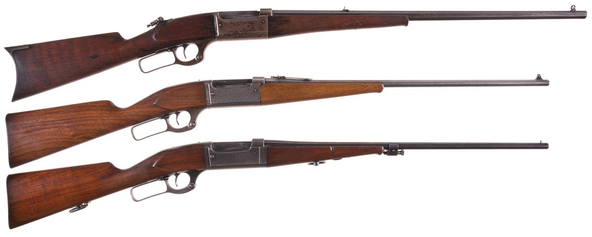 Three Savage Lever Action Longarms