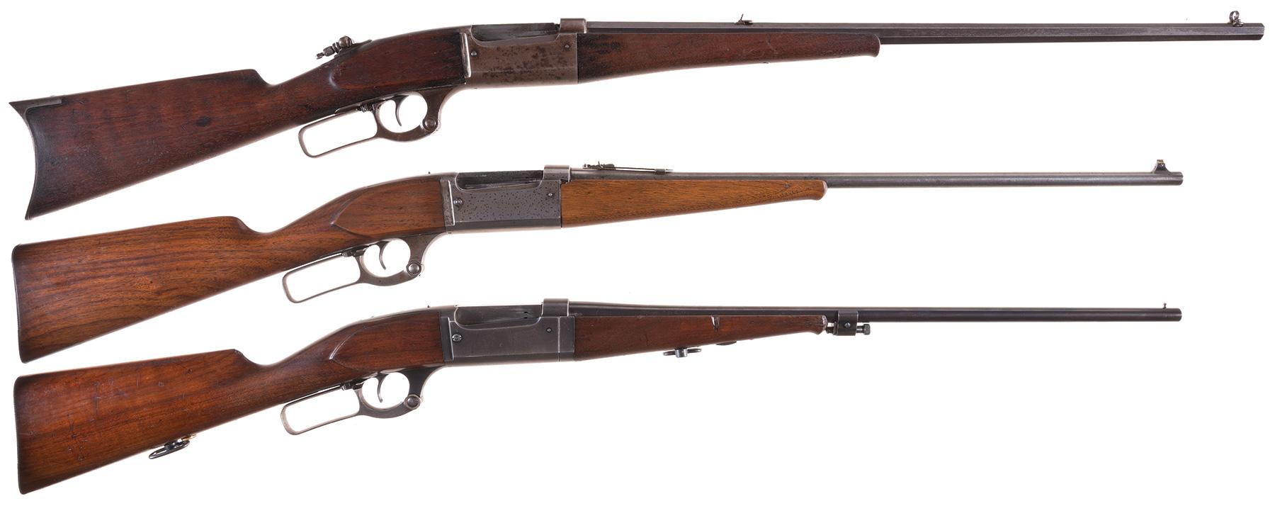 Three Savage Lever Action Longarms