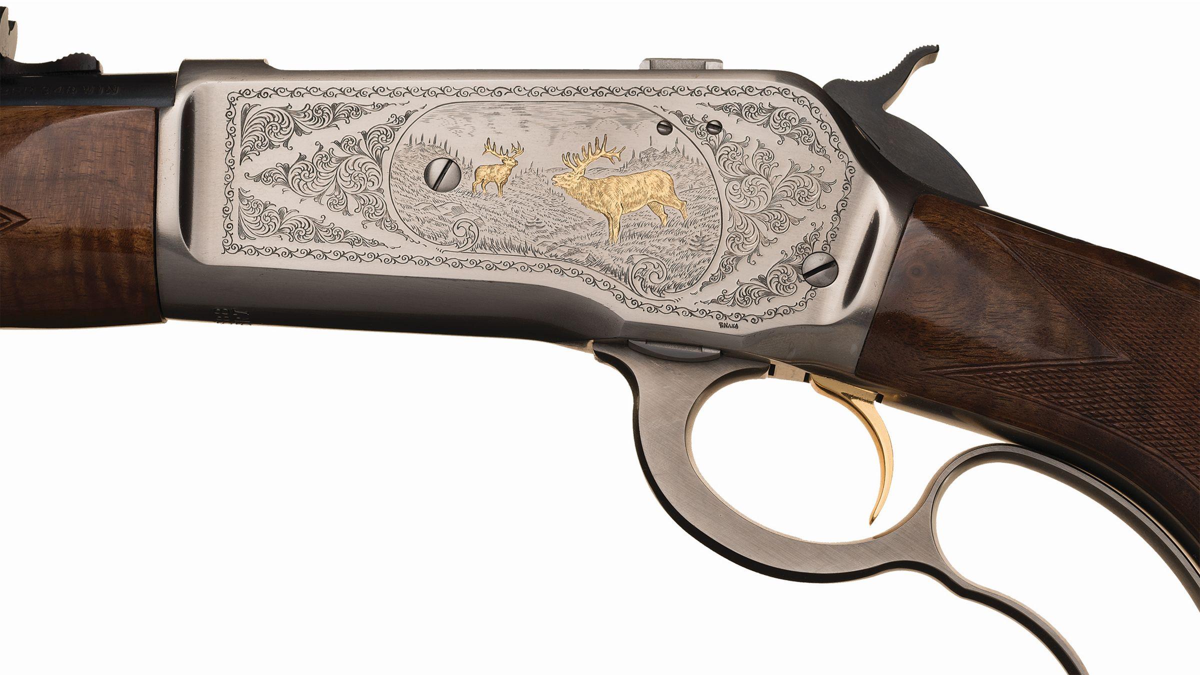 Engraved Browning High Grade Model 71 Lever Action Carbine