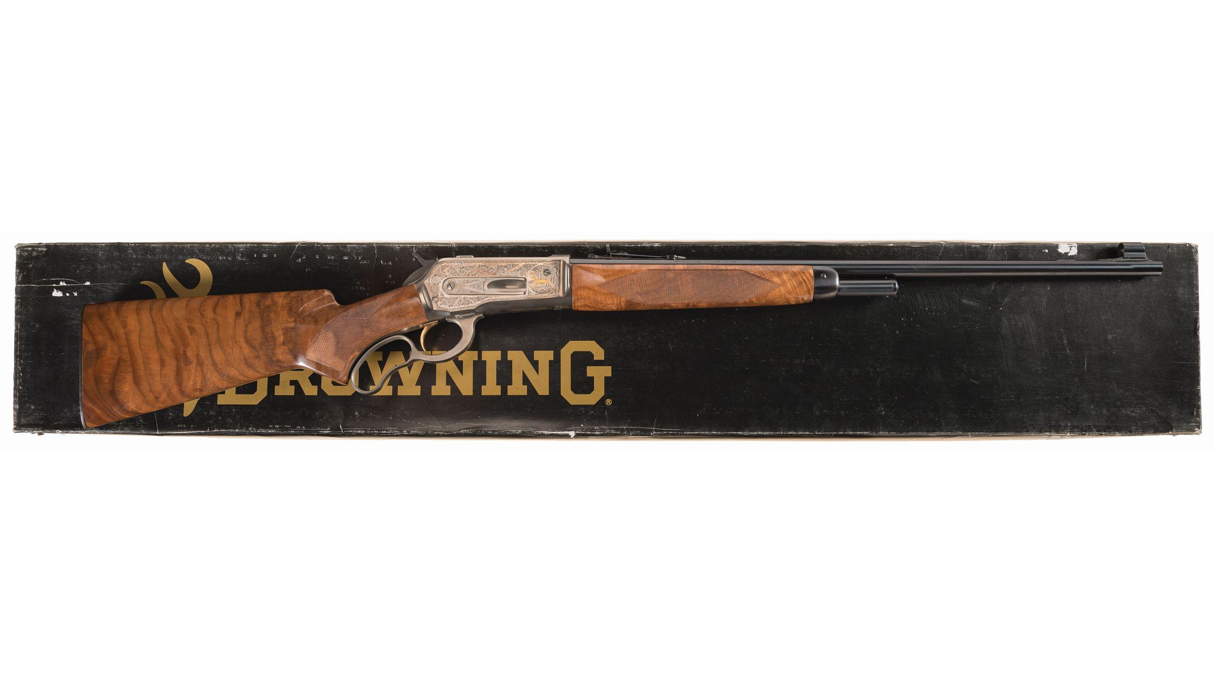 Engraved Browning High Grade Model 71 Lever Action Carbine