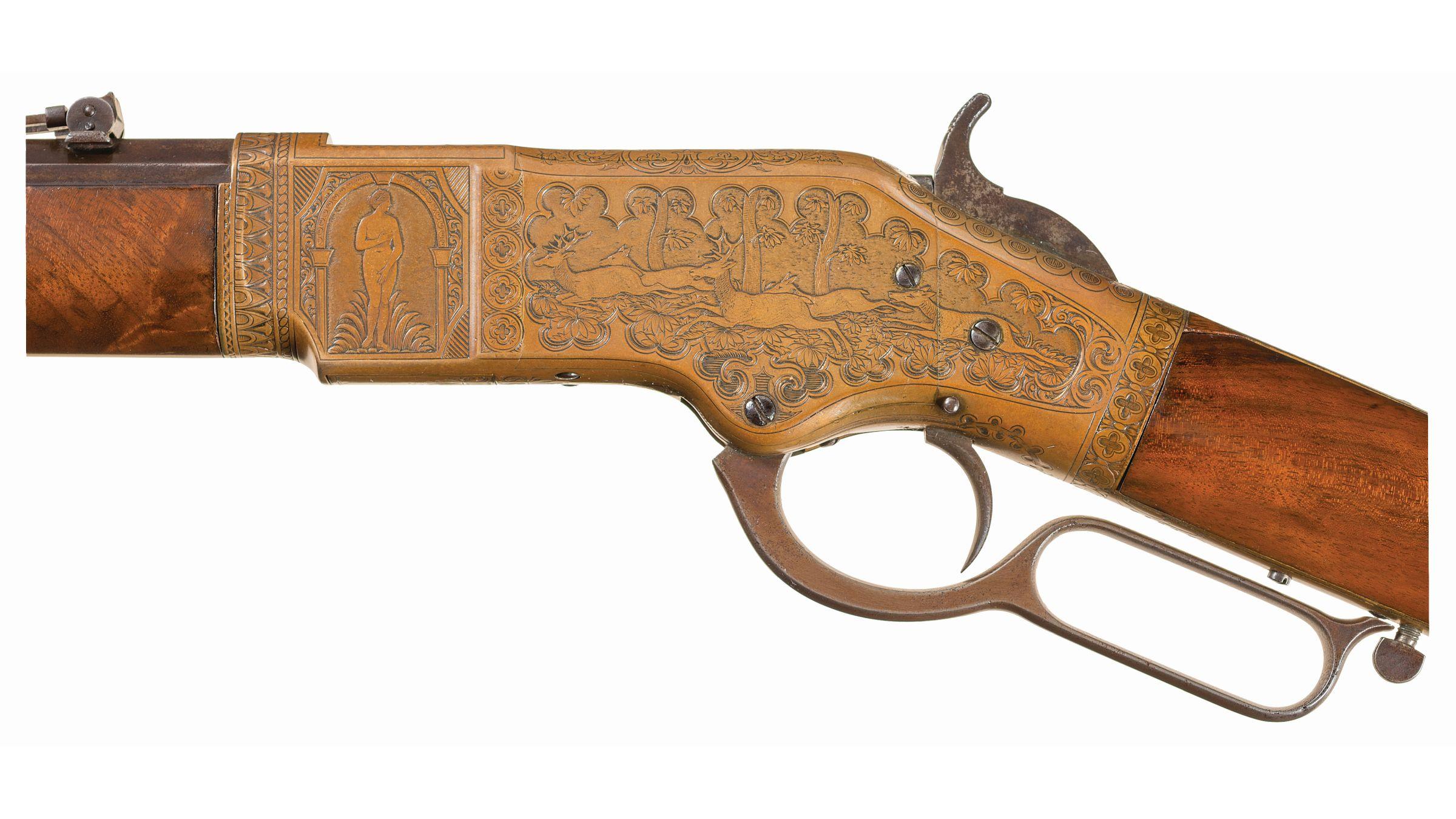 Ulrich Signed Engraved Winchester Model 1866 Rifle