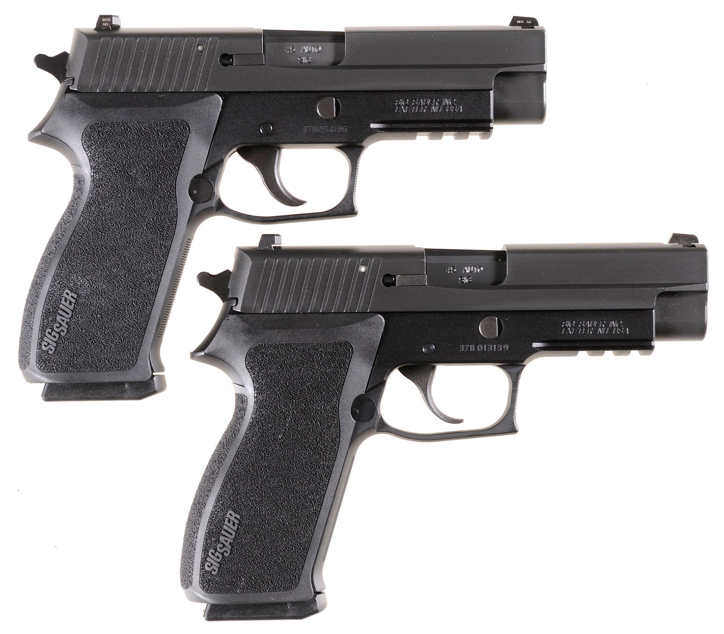 Two Sig Sauer Semi-Automatic Pistols with Cases