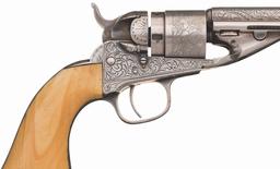 Cased Engraved Colt Pocket Navy Conversion Revolver