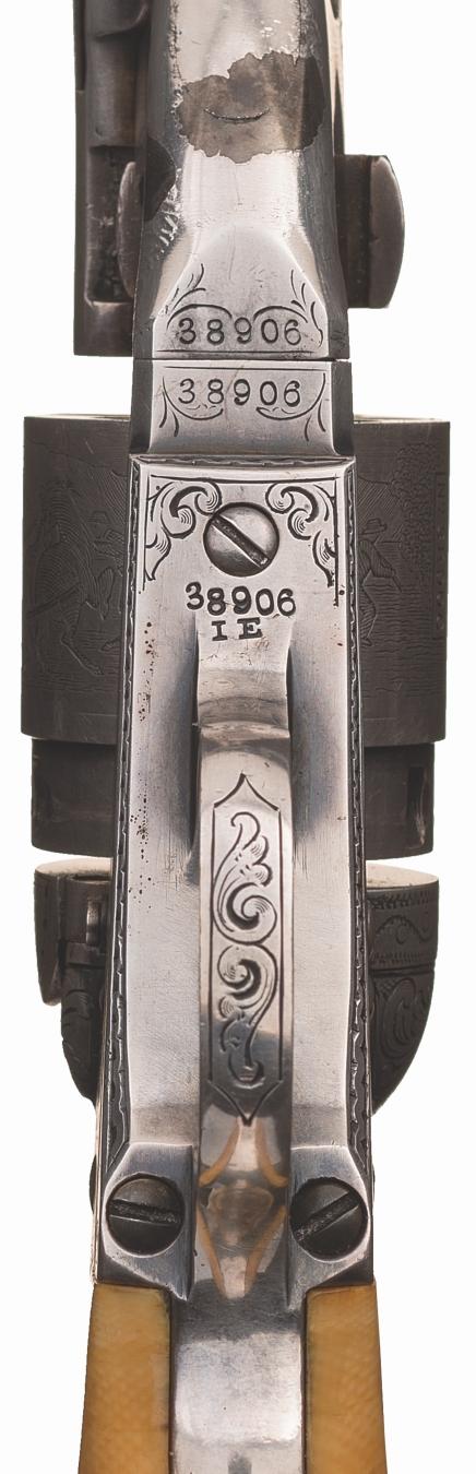 Cased Engraved Colt Pocket Navy Conversion Revolver