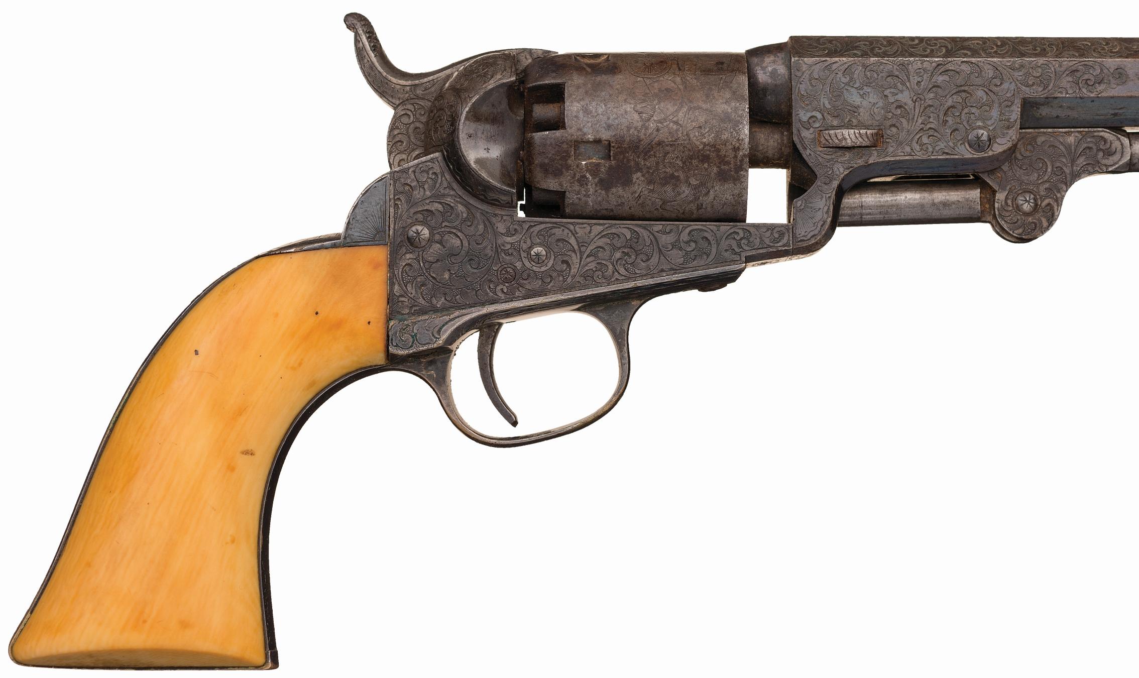 Engraved Colt Model 1849 Pocket Percussion Revolver