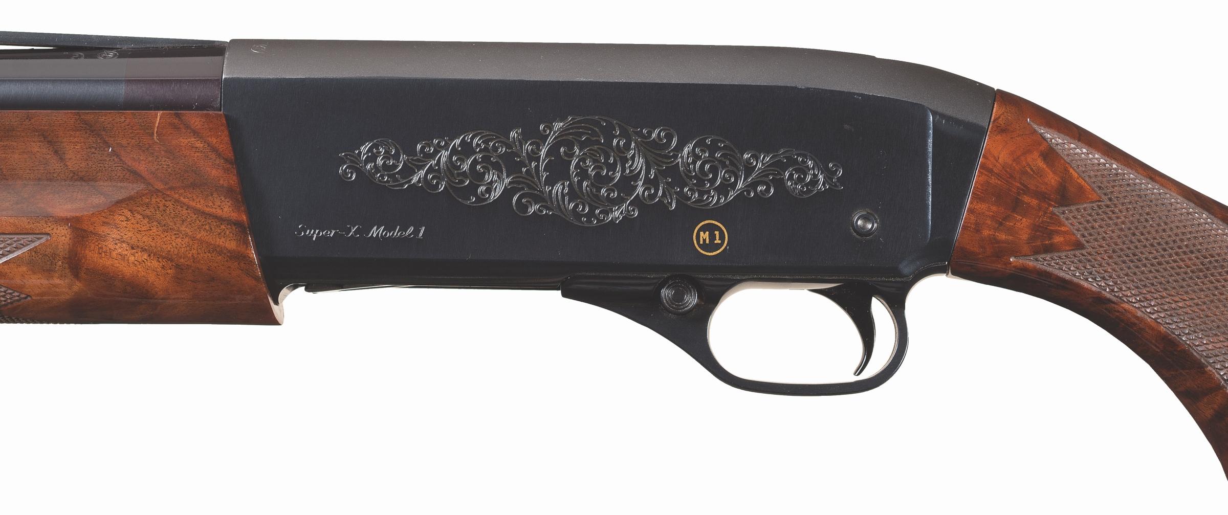 Engraved Winchester Super X Model 1 Semi-Automatic Shotgun