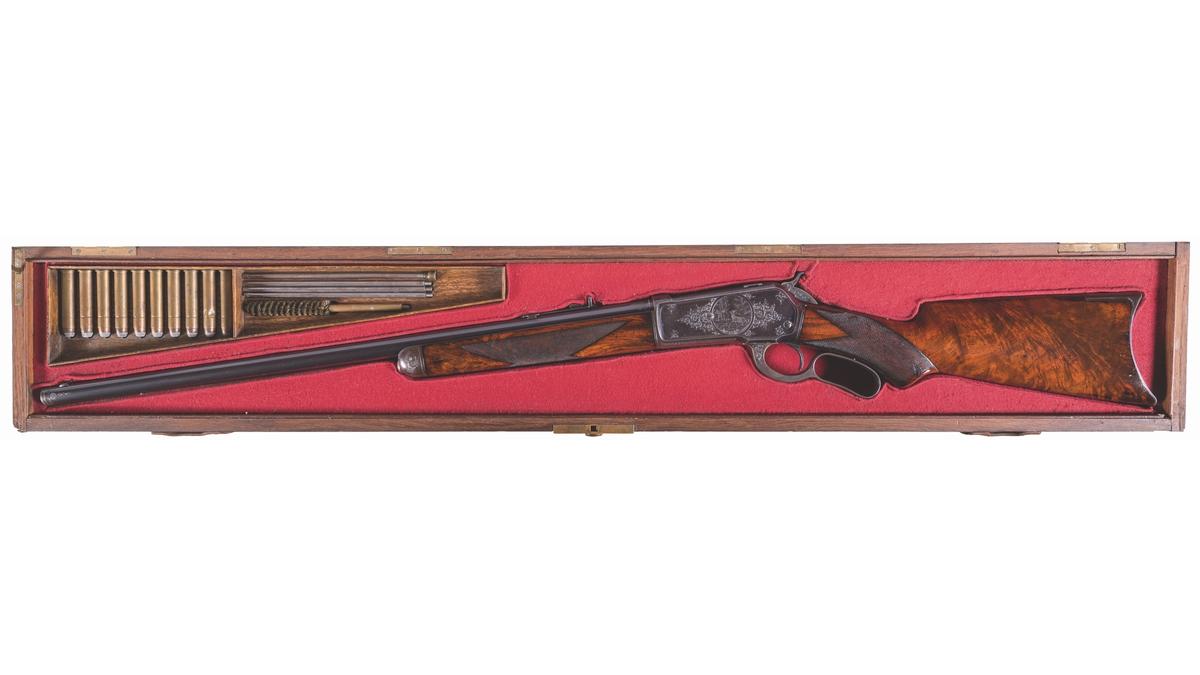 Winchester 1886 Rifle Engraved by Ulrich for the World's Fair