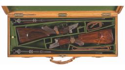 Two Cased Engraved Merkel Over-Under Rifles