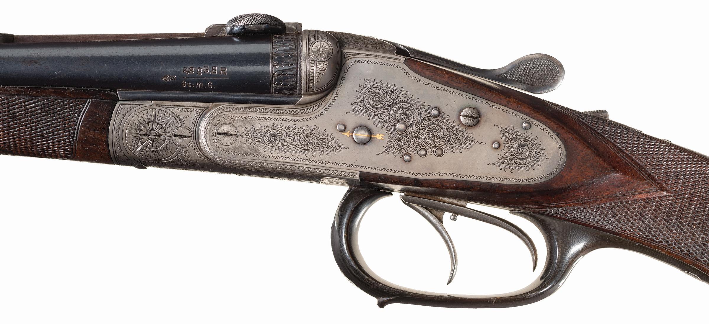 Engraved Friedrich Jacob Bartels Sidelock Double Rifle