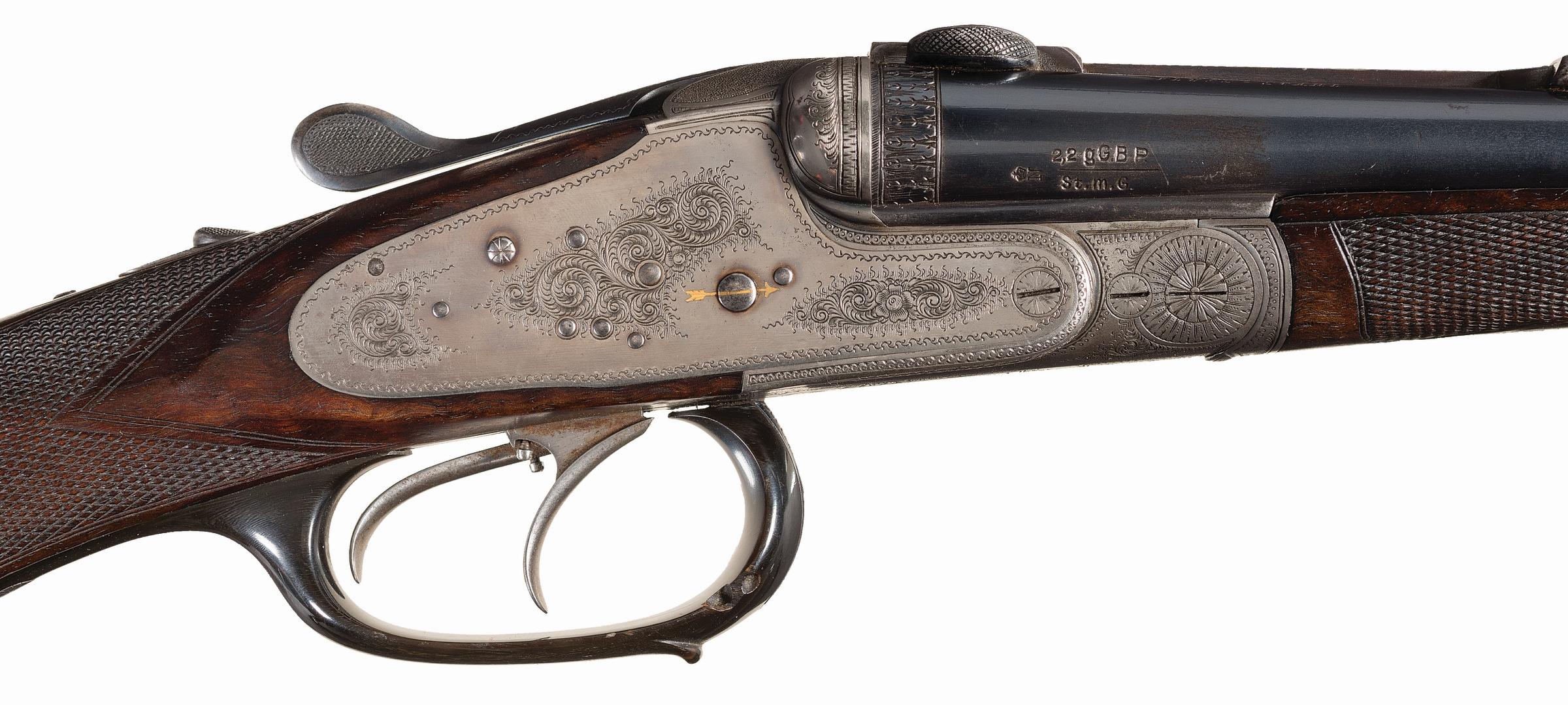 Engraved Friedrich Jacob Bartels Sidelock Double Rifle