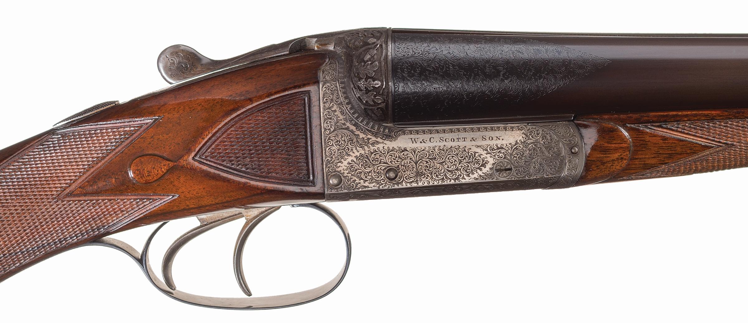 Factory Engraved W&C. Scott Side by Side Boxlock Ejector Shotgun