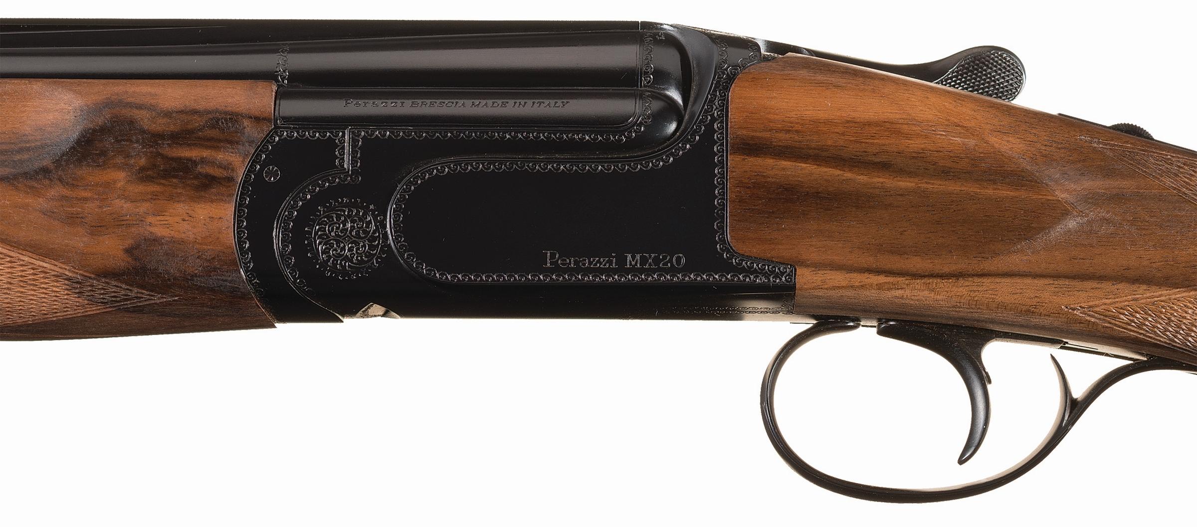 Engraved Perazzi MX20 Over-Under 28 Gauge Shotgun with Case