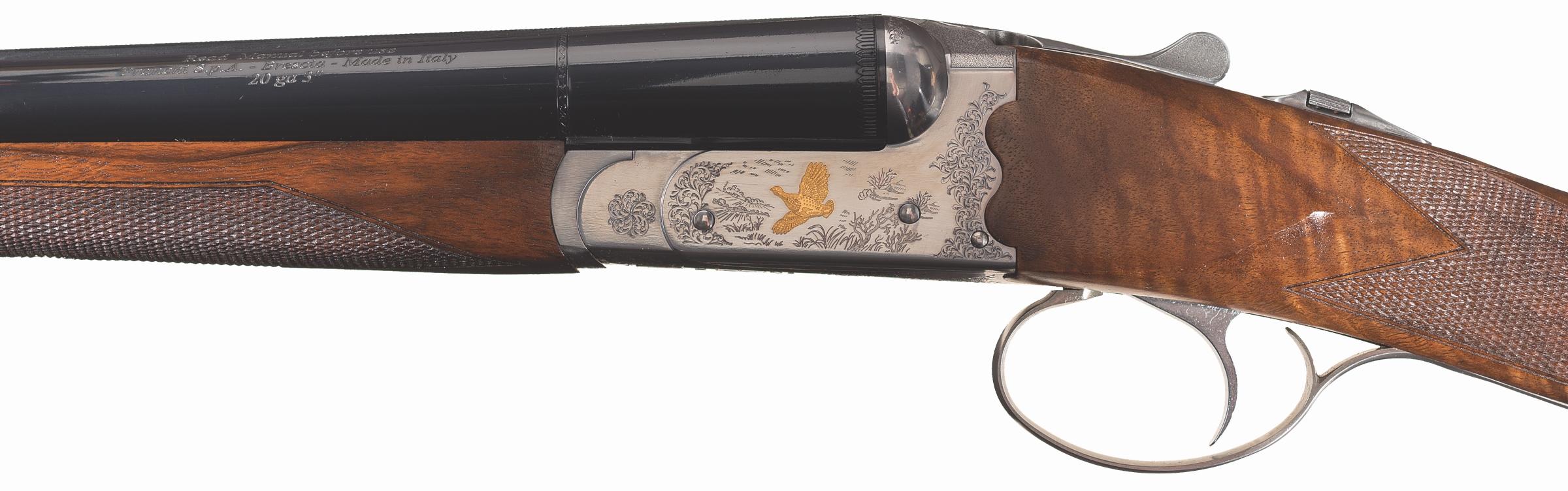Engraved Franchi Destino Boxlock 20 Gauge Side by Side Shotgun