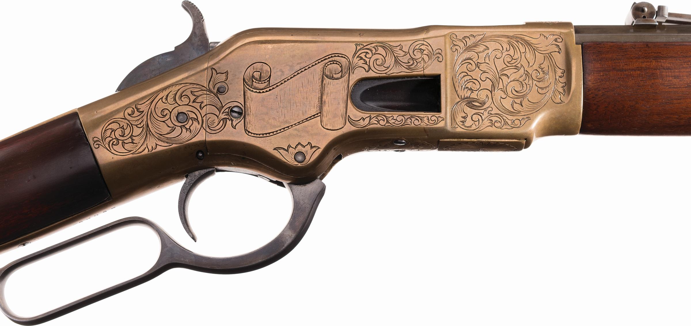 Engraved Winchester Model 1866 Lever Action Rifle