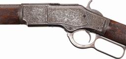 Engraved Winchester Model 1873 Lever Action Rifle