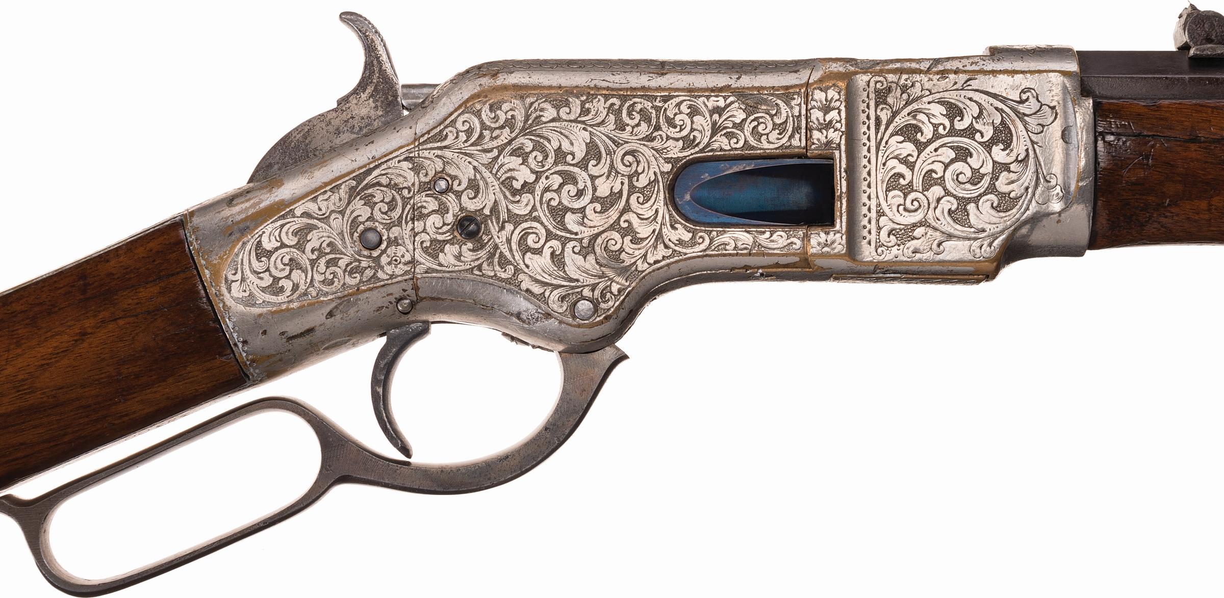 Engraved Winchester Model 1866 Lever Action Rifle