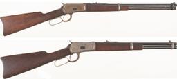 Two Antique Winchester Model 1892 Lever Action Carbines