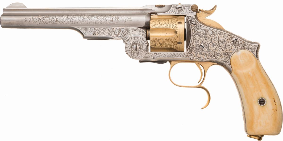 Engraved S&W No. 3 Russian 3rd Model Revolver