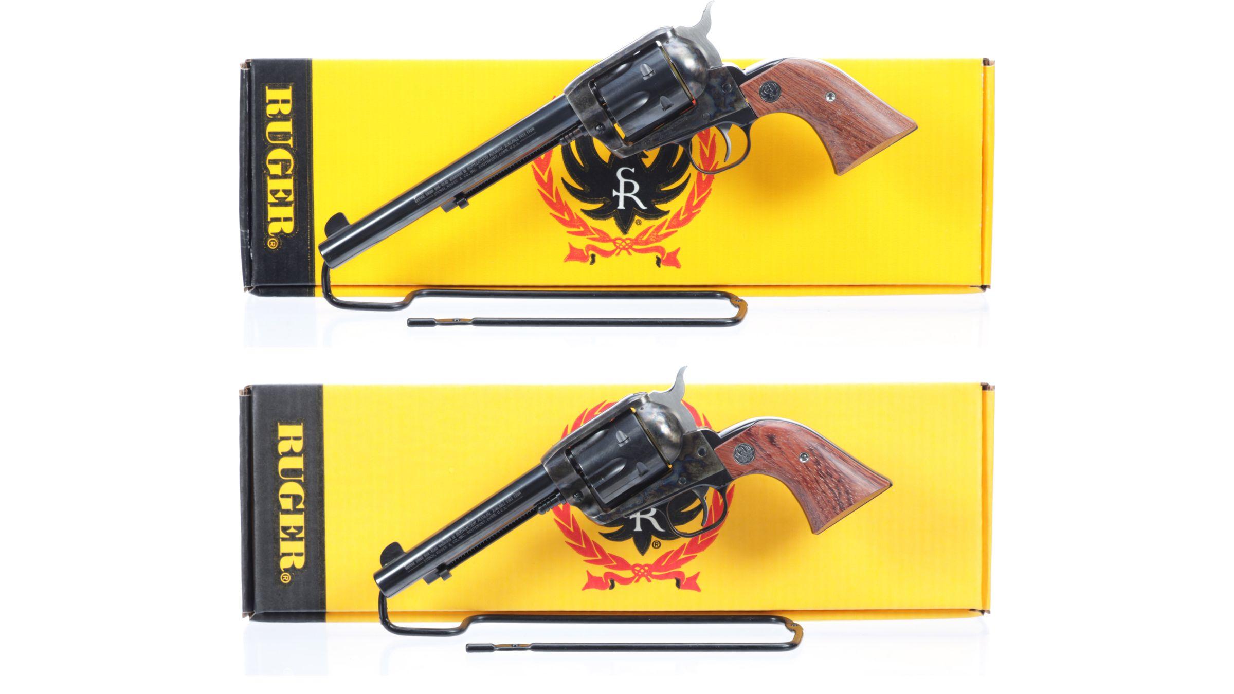 Two Ruger Vaquero Single Action Revolvers with Boxes