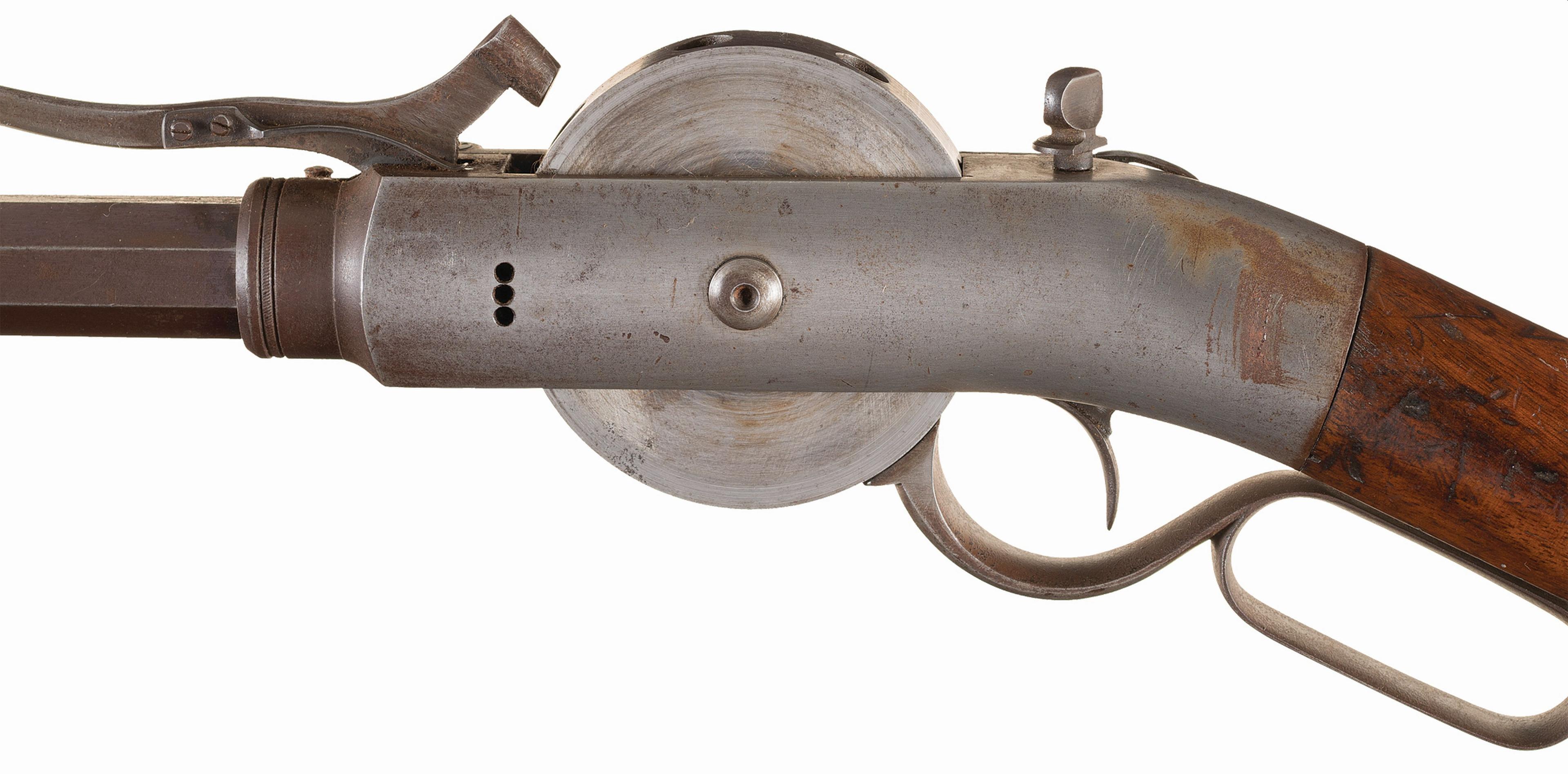 Rare P.W. Porter First Model Percussion Turret Rifle