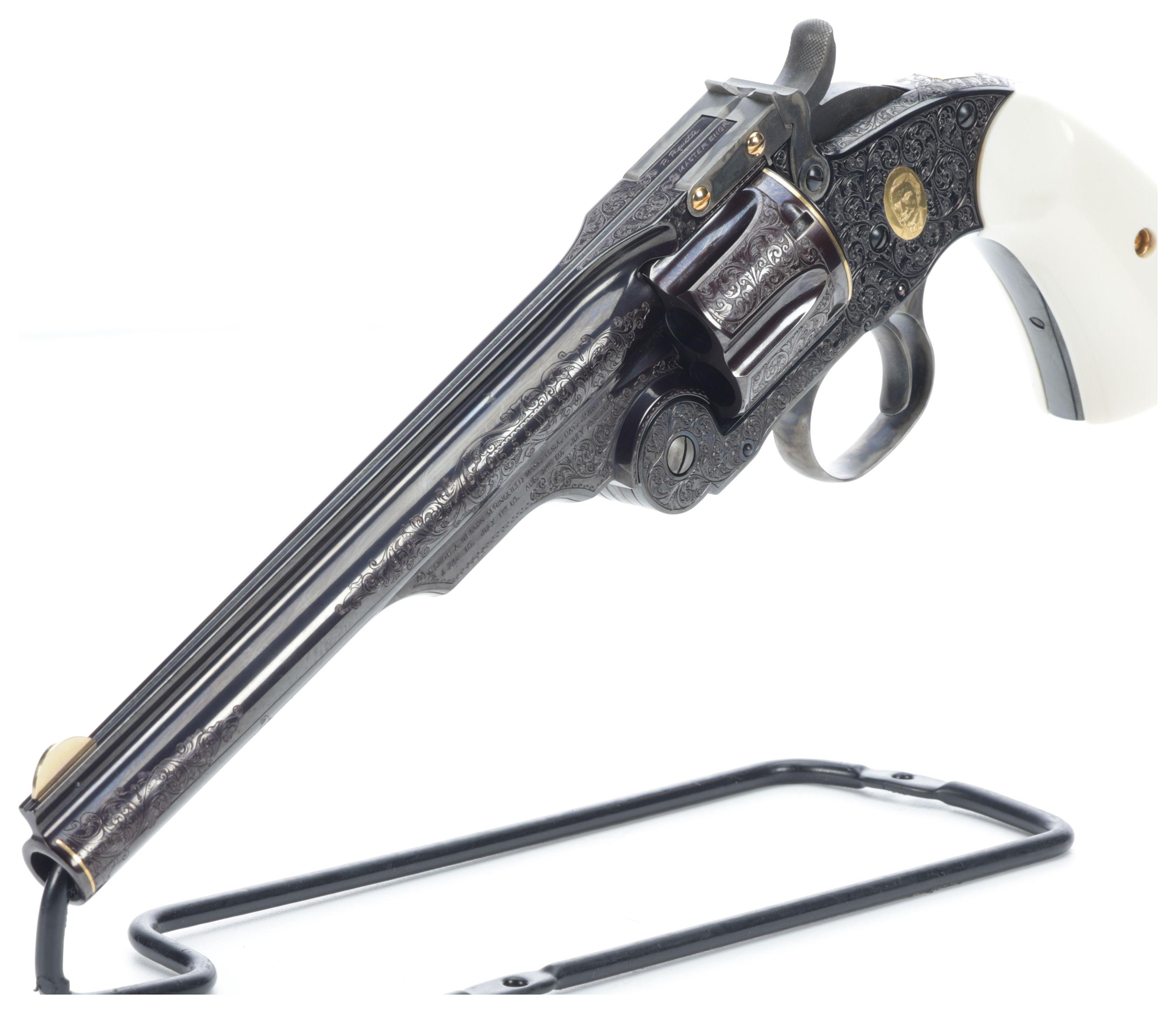 Engraved, Inlaid, and P. Piquette Signed S&W Schofield Revolver