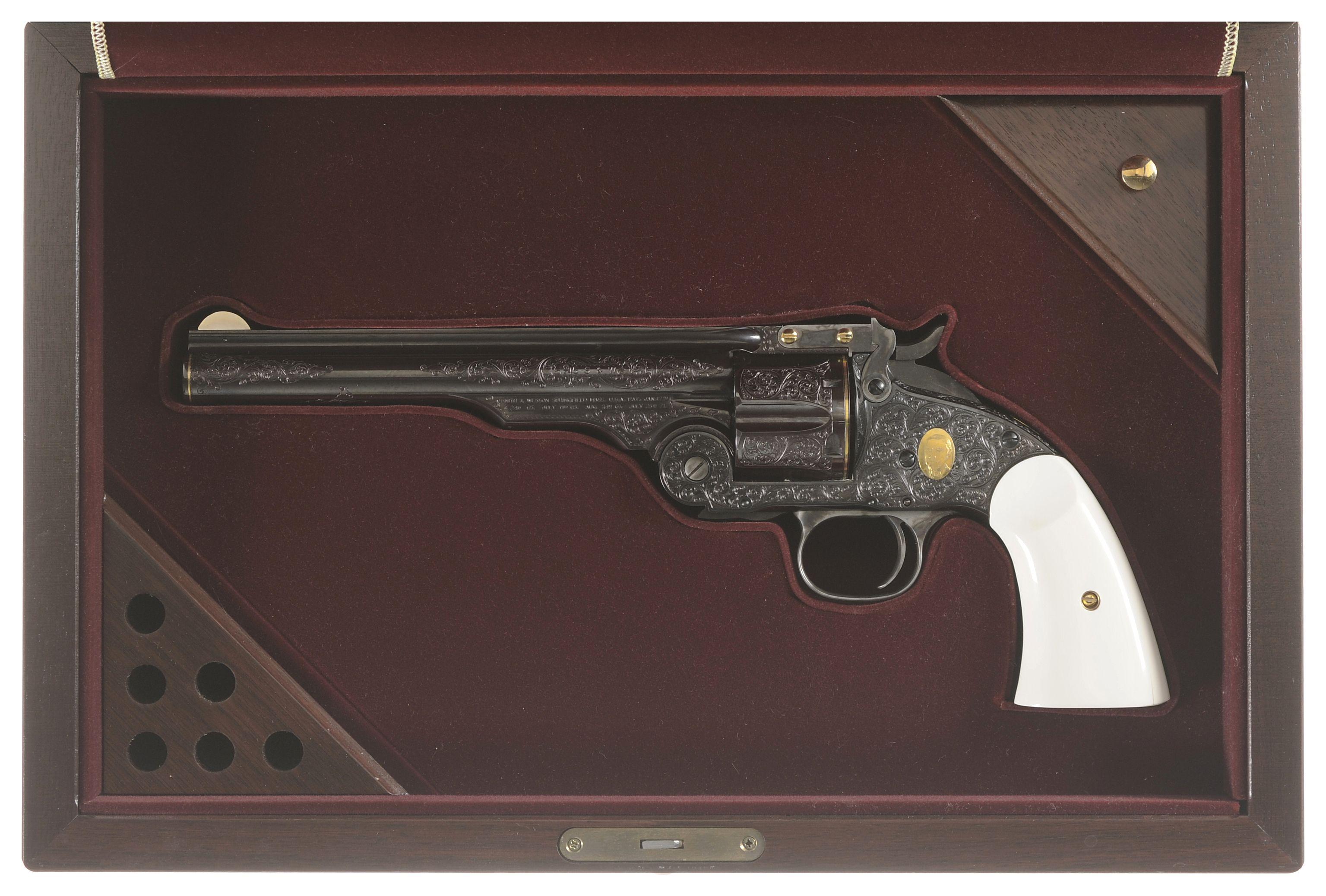 Engraved, Inlaid, and P. Piquette Signed S&W Schofield Revolver