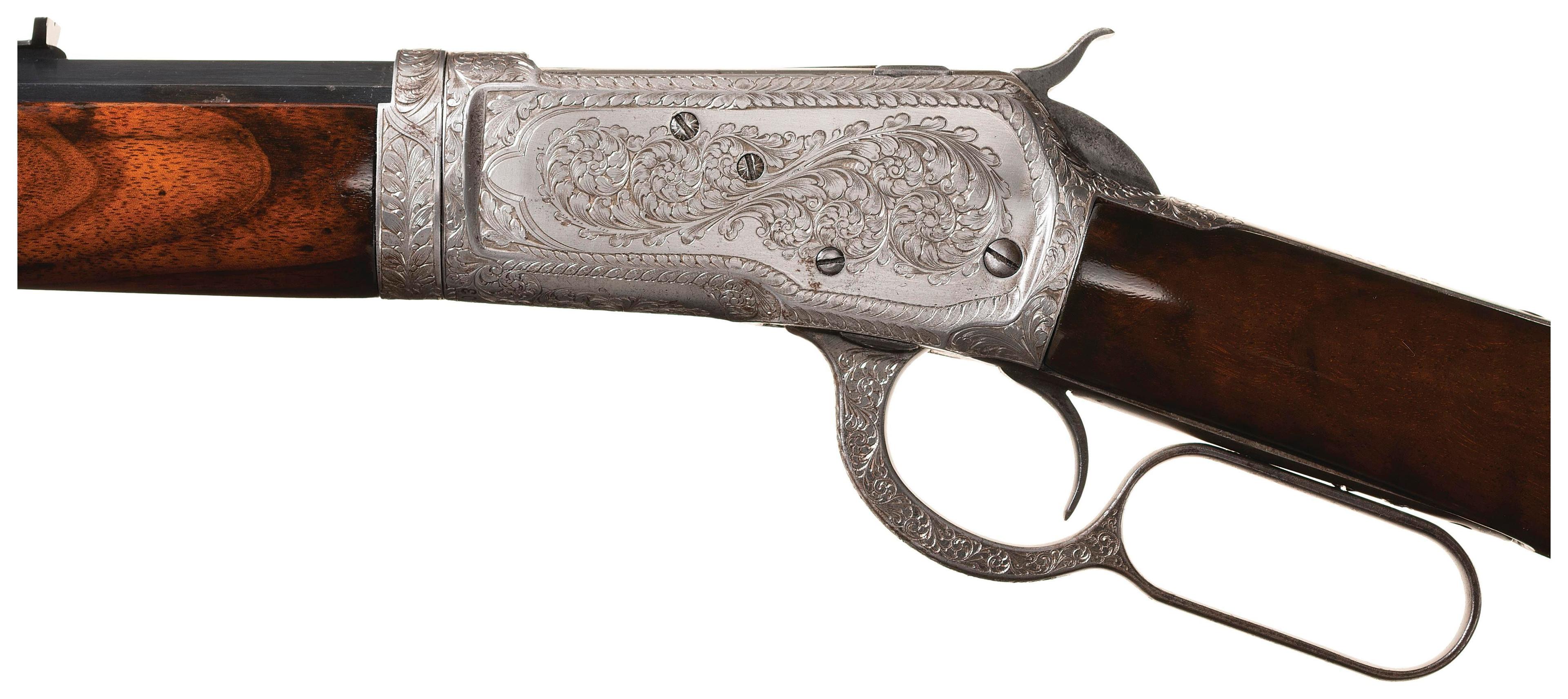 Engraved Winchester Model 1892 Lever Action Takedown Rifle
