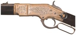 Engraved Winchester Model 1866 Lever Action Saddle Ring Carbine