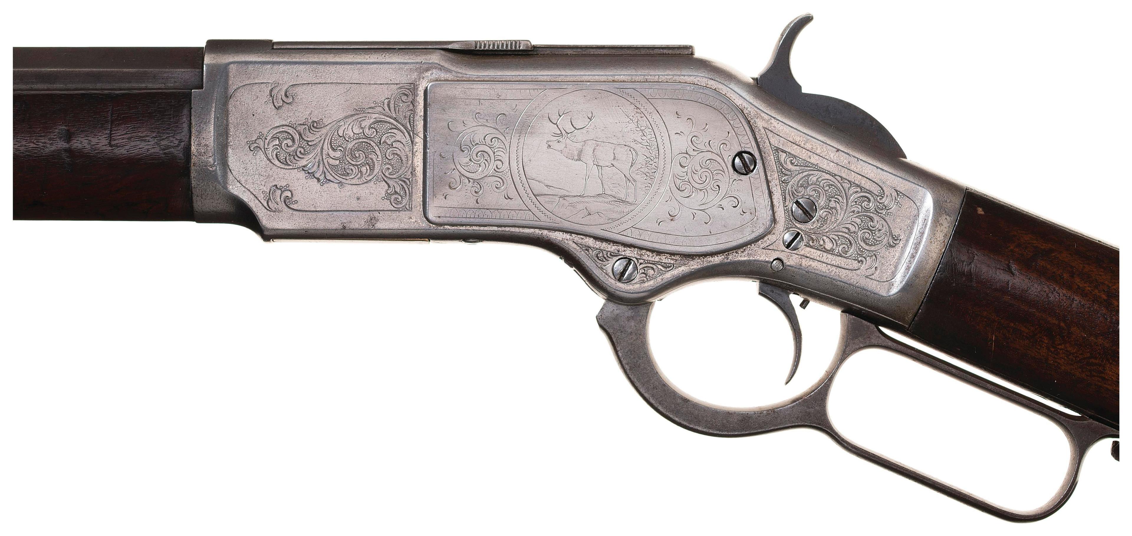 Factory Engraved Winchester Model 1873 Lever Action Rifle