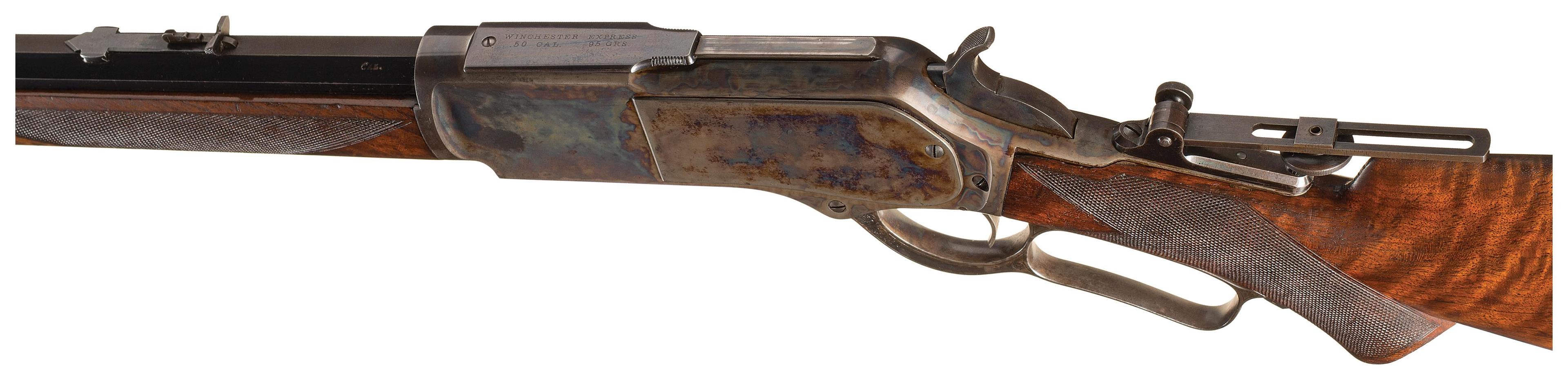 Special Order Engraved Winchester Model 1876 50 Express Rifle