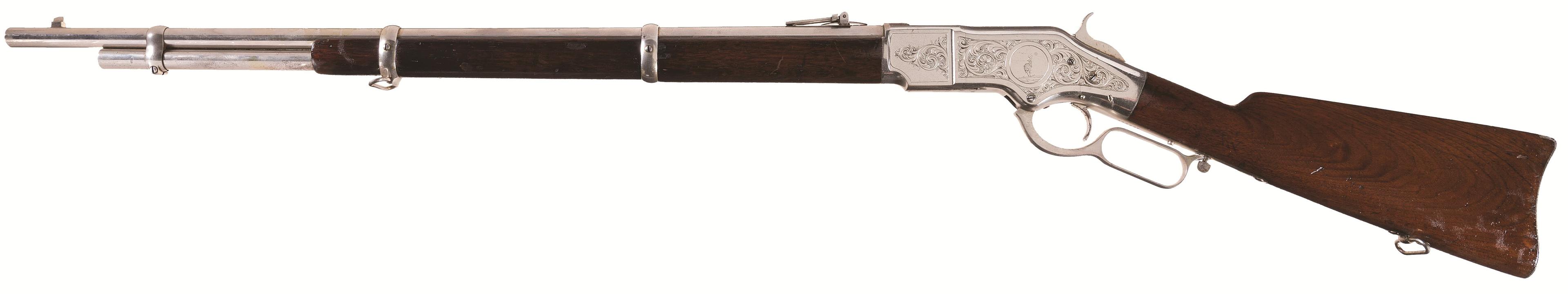 Engraved Winchester Model 1866 Lever Action Musket