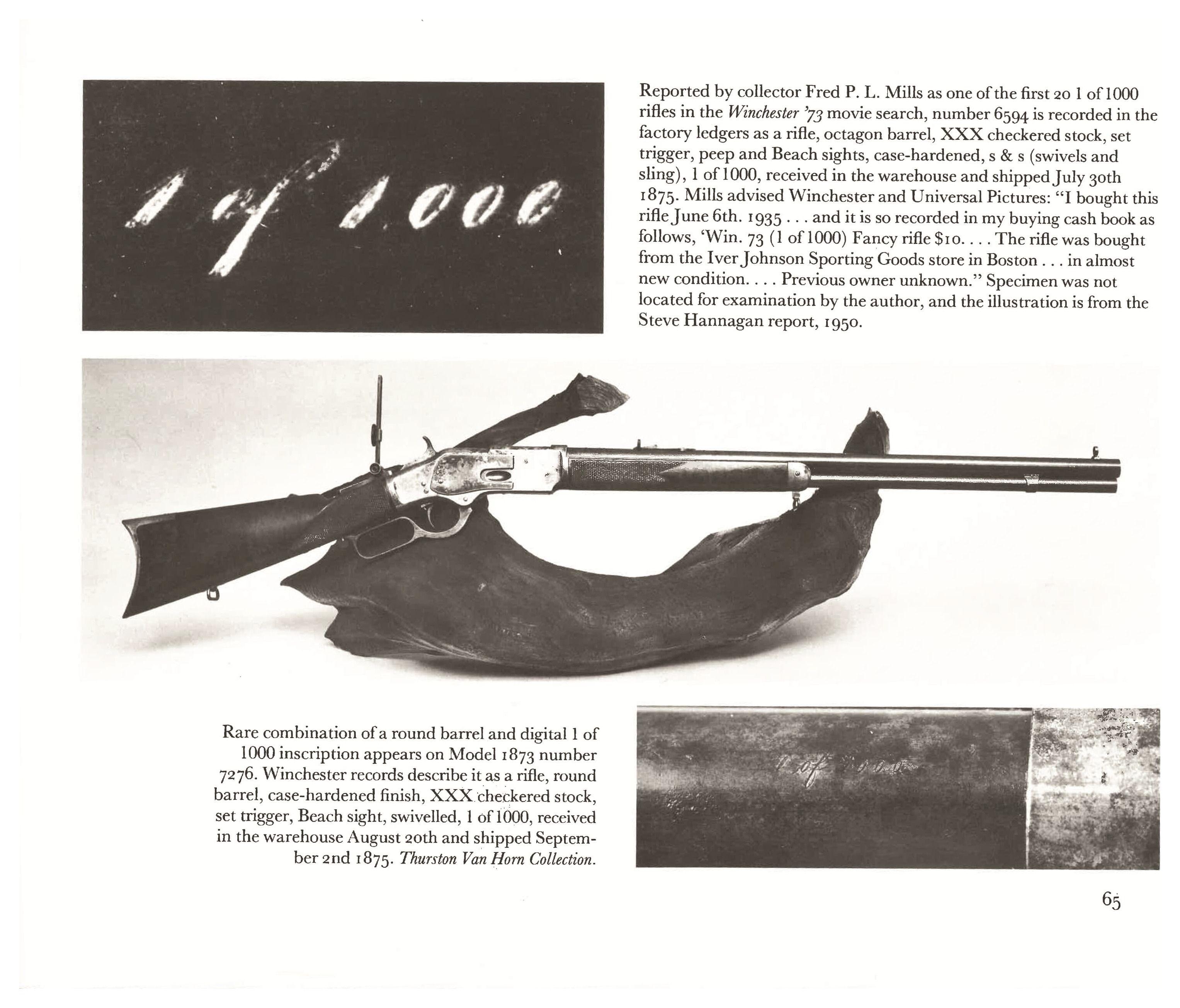 Winchester Model 1873 1 of 1000 Rifle & Model 94 Carbine