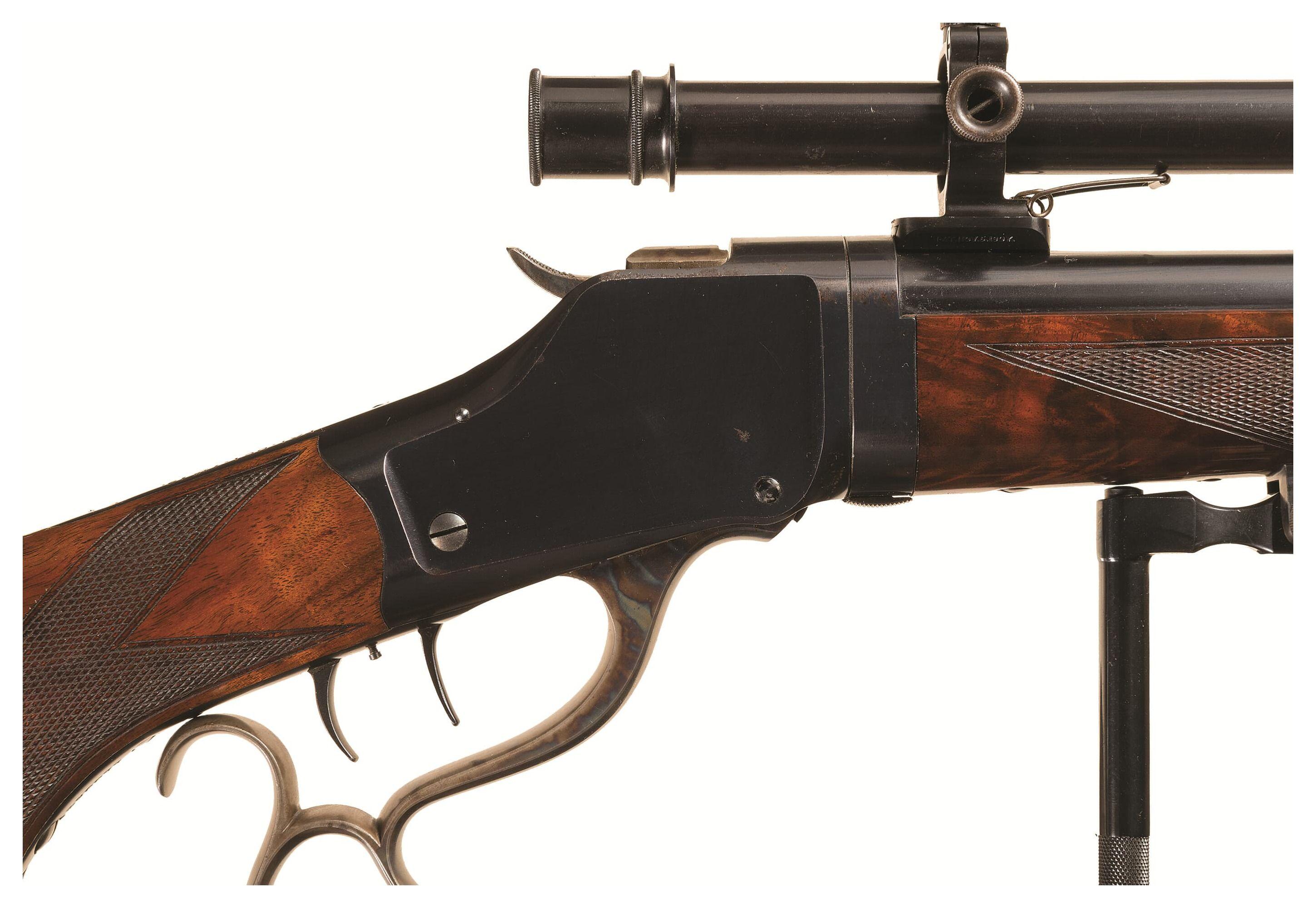 Scoped Winchester Model 1885 Takedown High Wall Schuetzen Rifle