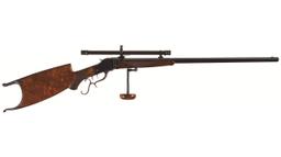 Scoped Winchester Model 1885 Takedown High Wall Schuetzen Rifle
