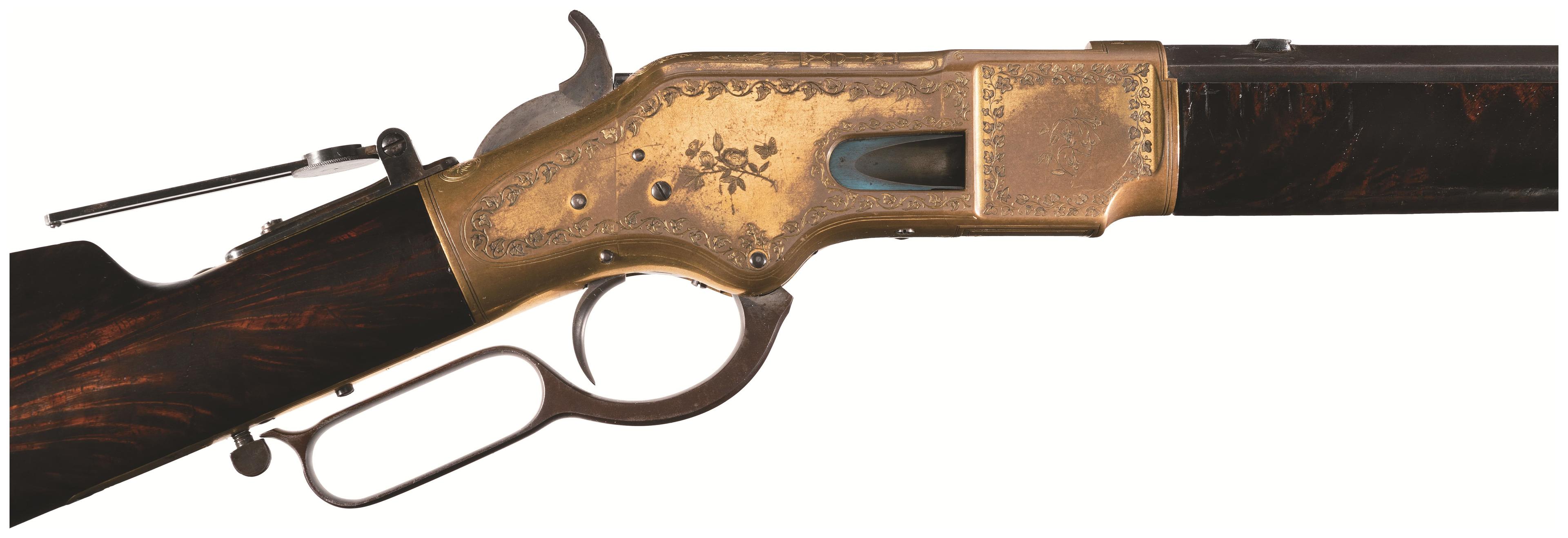 Conrad Ulrich Engraved Winchester Model 1866 Lever Action Rifle