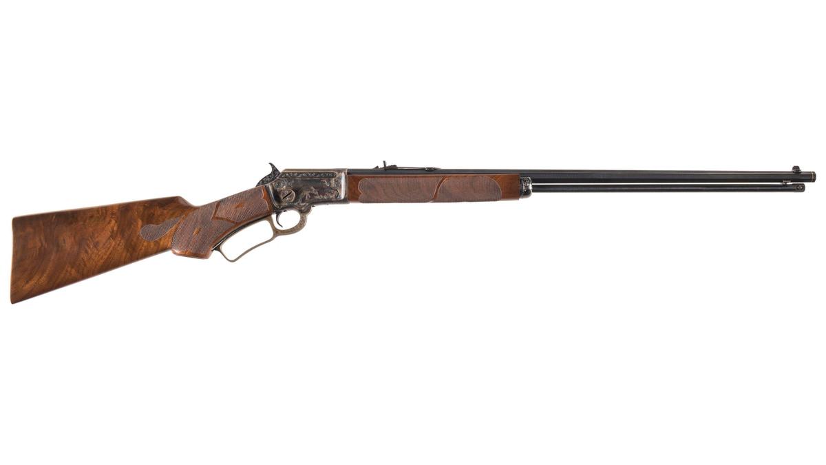 Game Scene Engraved Marlin Model 39 Lever Action Rifle