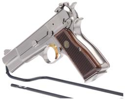 Belgian Browning High-Power Semi-Automatic Pistol with Wood Case