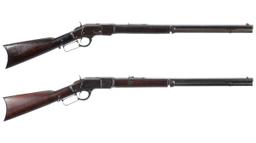 Two Winchester Model 1873 Lever Action Rifles