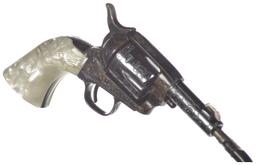 Engraved Miniature Uberti Single Action Army Style Revolver