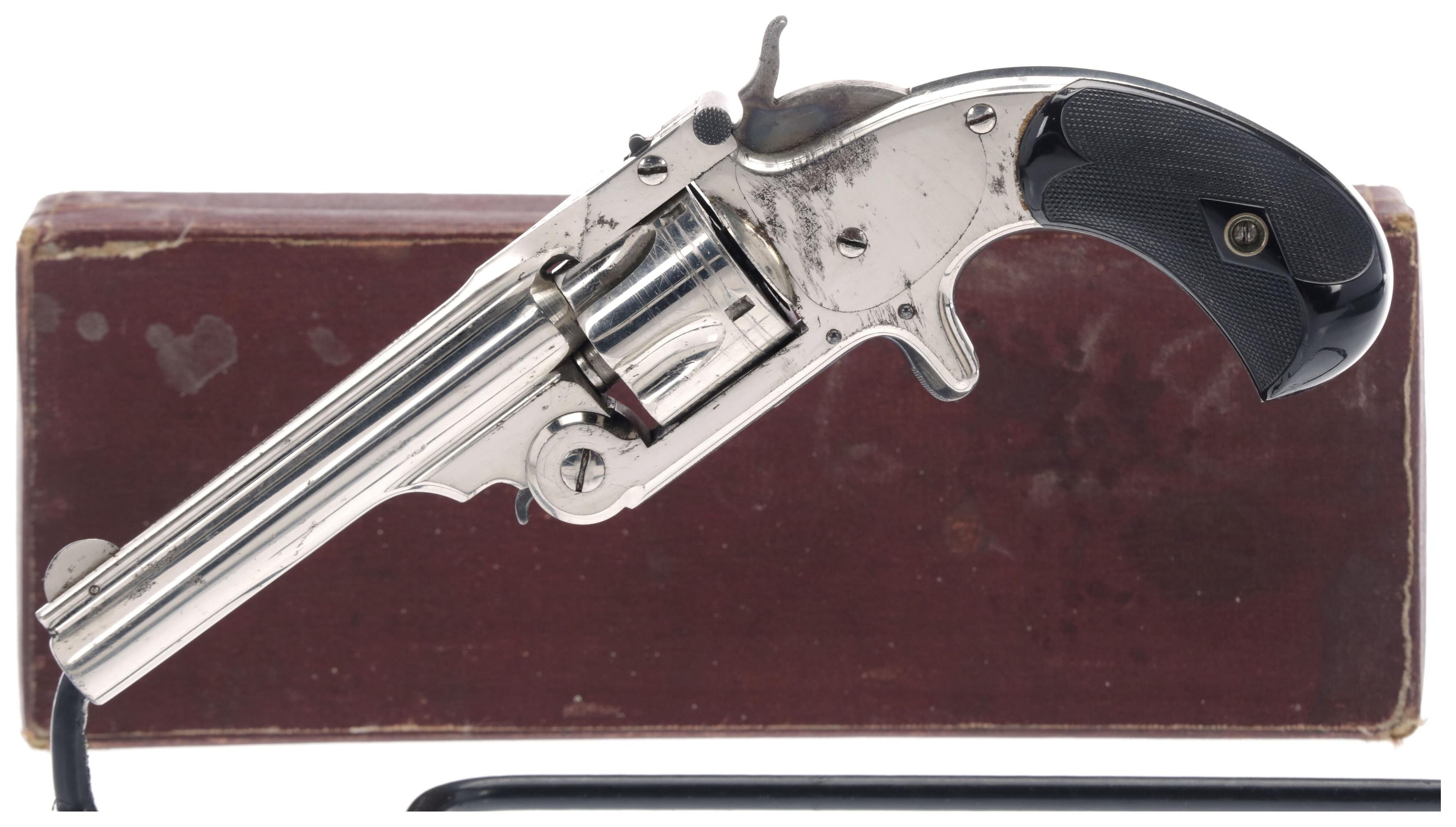 Three Smith & Wesson Spur Trigger Revolvers with Boxes