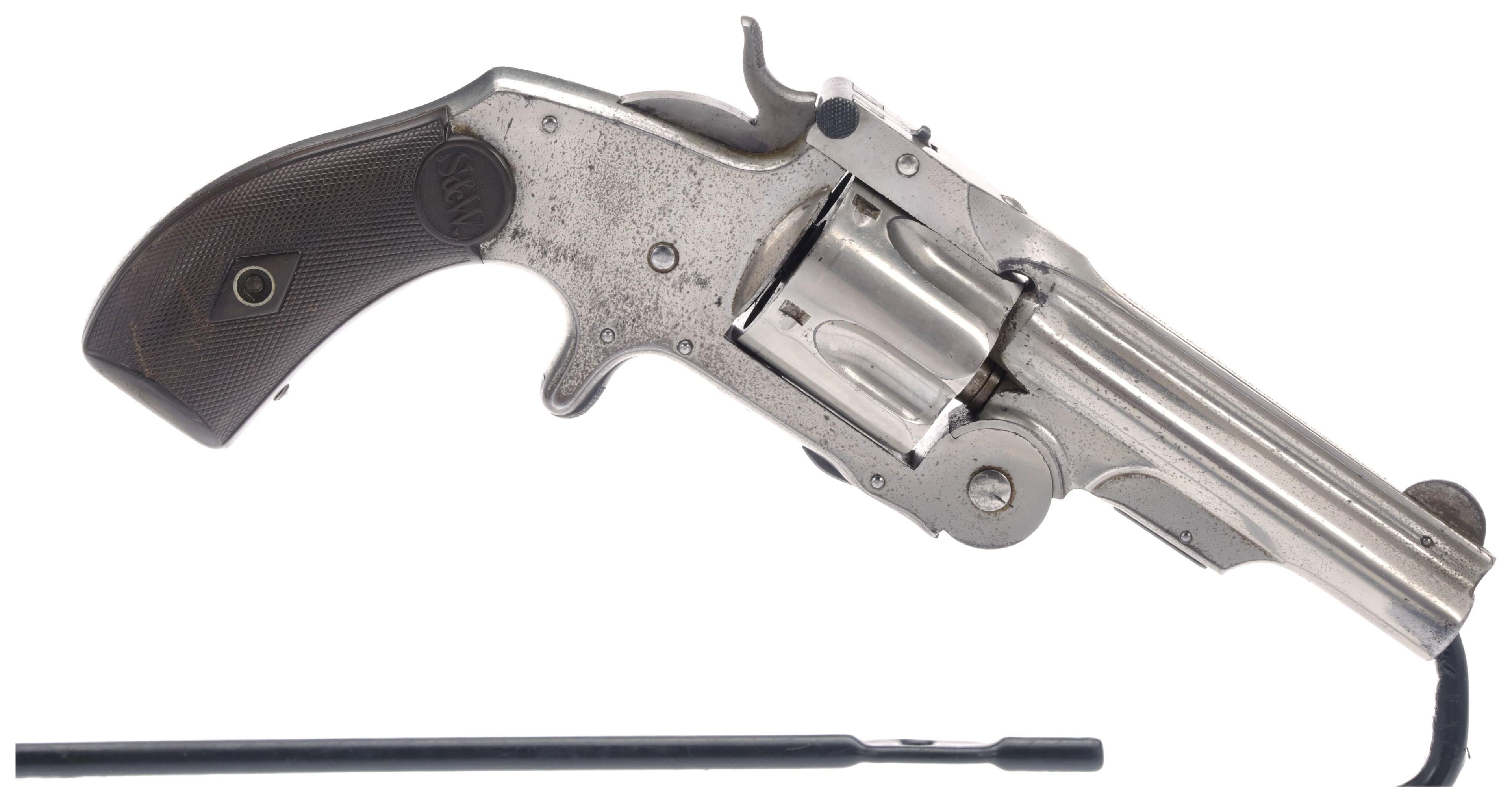 Three Smith & Wesson Spur Trigger Revolvers with Boxes