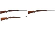Three Ruger M77 Bolt Action Rifles