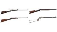 Four Stevens Single Shot Rifles