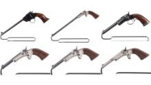 Six Single Shot Rimfire Pistols