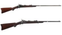 Two U.S. Springfield Armory Trapdoor Longarms