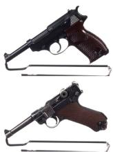 Two World War II German Semi-Automatic Pistols