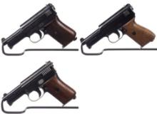 Three Mauser Semi-Automatic Pocket Pistols