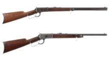 Two Winchester Model 1892 Lever Action Rifles