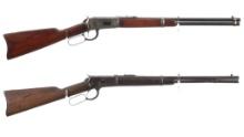 Two Winchester Lever Action Saddle Ring Carbines