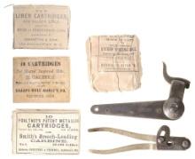 Four Antique Parcels of Ammunition and Accessories